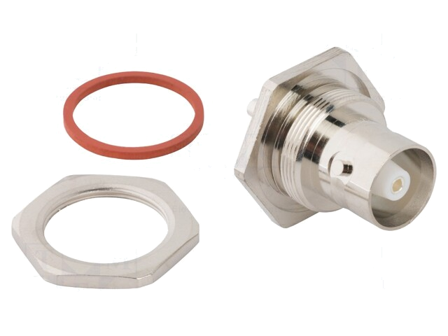Connector: C; contact; vrouwelijk; verzilverd; Isolatie: PTFE; 50Ω Connector: C; contact; vrouwelijk; verzilverd; Isolatie: PTFE; 50Ω